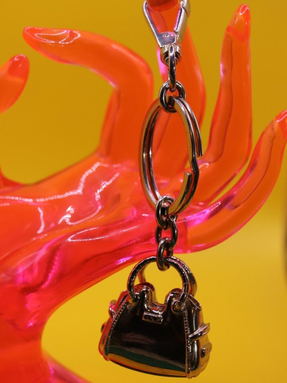 Cole Haan Purse Charm Keychain in Gold Tone